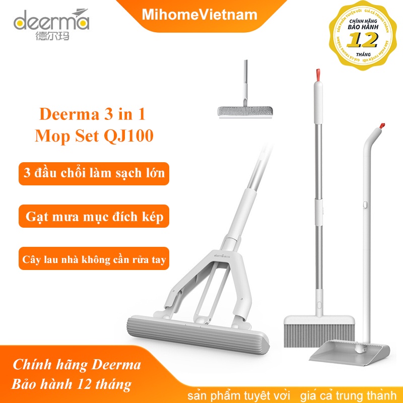 Bộ chổi lau nhà 3 món Deerma QJ100