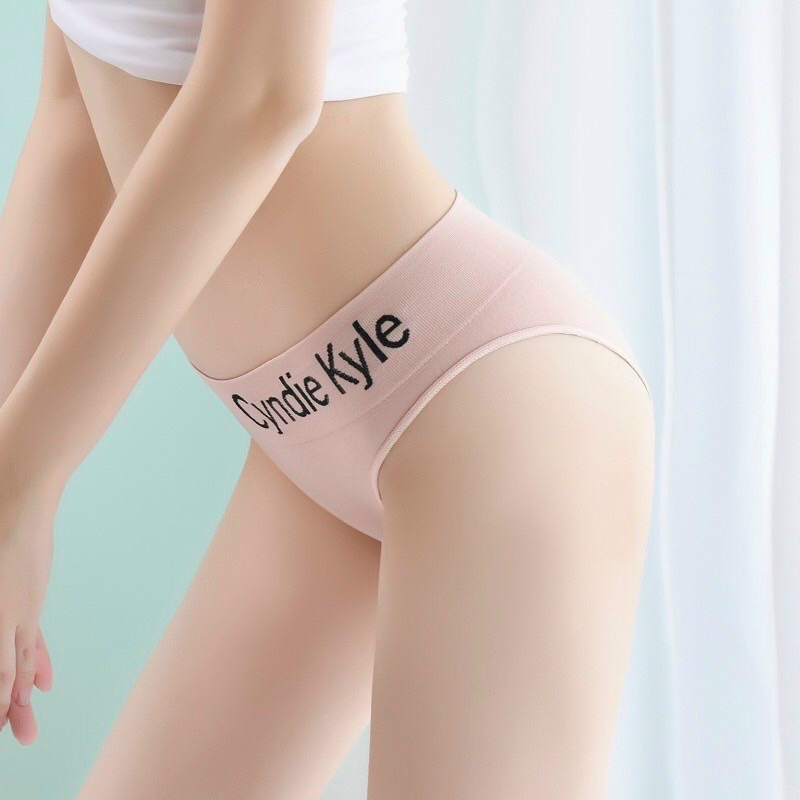Quần Lót Lọt Khe Sexy Cotton Co Giãn 4 Chiều phối viền chun chữ cá tính gợi cảm 7007