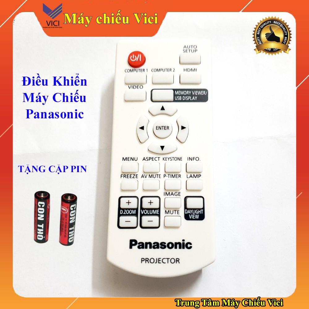 Điều khiển máy chiếu Panasonic [ Hàng Chính Hãng ], Tặng Pin Kèm Theo