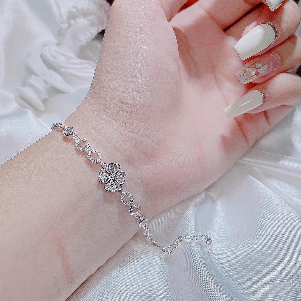 Lắc tay lá - lắc tay nữ bạc ý 925 -  phụ kiện thời trang