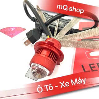 Đèn pha led ruby bi cầu mini 2 màu tản nhiệt dây nhôm chuyên ô tô xe máy 2021