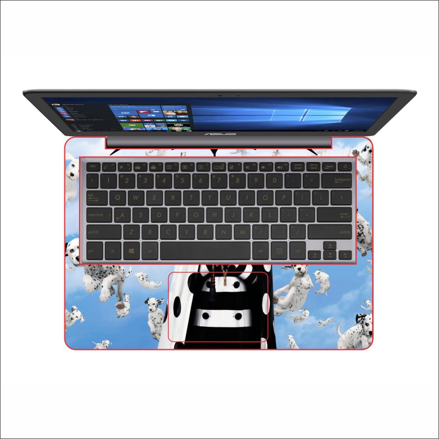 Miếng Dán Skin In Decal Dành Cho Laptop - 101 con chó đốm 1 - mã: 141118