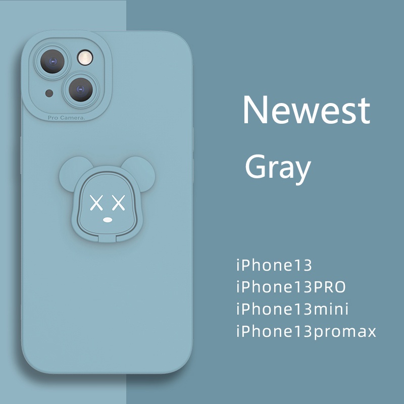 Ốp điện thoại viền thẳng in hình Kaws đơn giản có giá đỡ thích hợp cho iPhone 13 12 11 Pro Max XS Max XR X 8 7 Plus