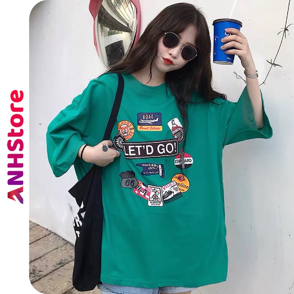 Áo thun tay lỡ form rộng unisex oversize, áo phông nam nữ đẹp ulzzang LET'D GO ANHStore A19