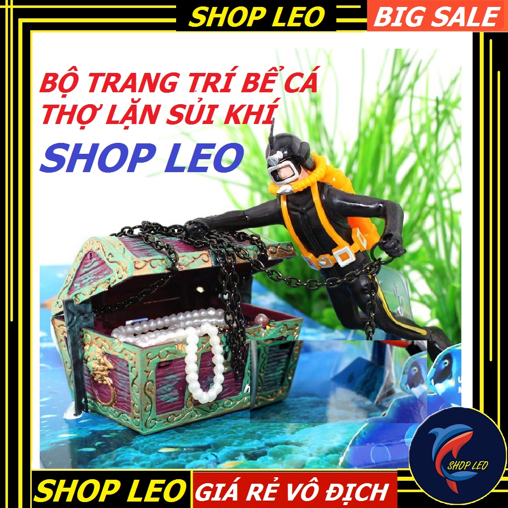 Bộ thợ lặn trang trí bể cá - phụ kiện thủy sinh - shopleo