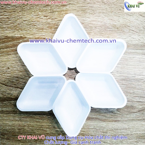 Combo 10 cái thuyền cân (đĩa cân) nhựa trắng 30ml hình thoi Aptaca-Ý