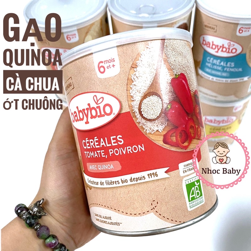 Bột Lăc Sửa và Bột Ăn Dặm hữu cơ Babybio cho bé 6m+ 220g (Pháp)