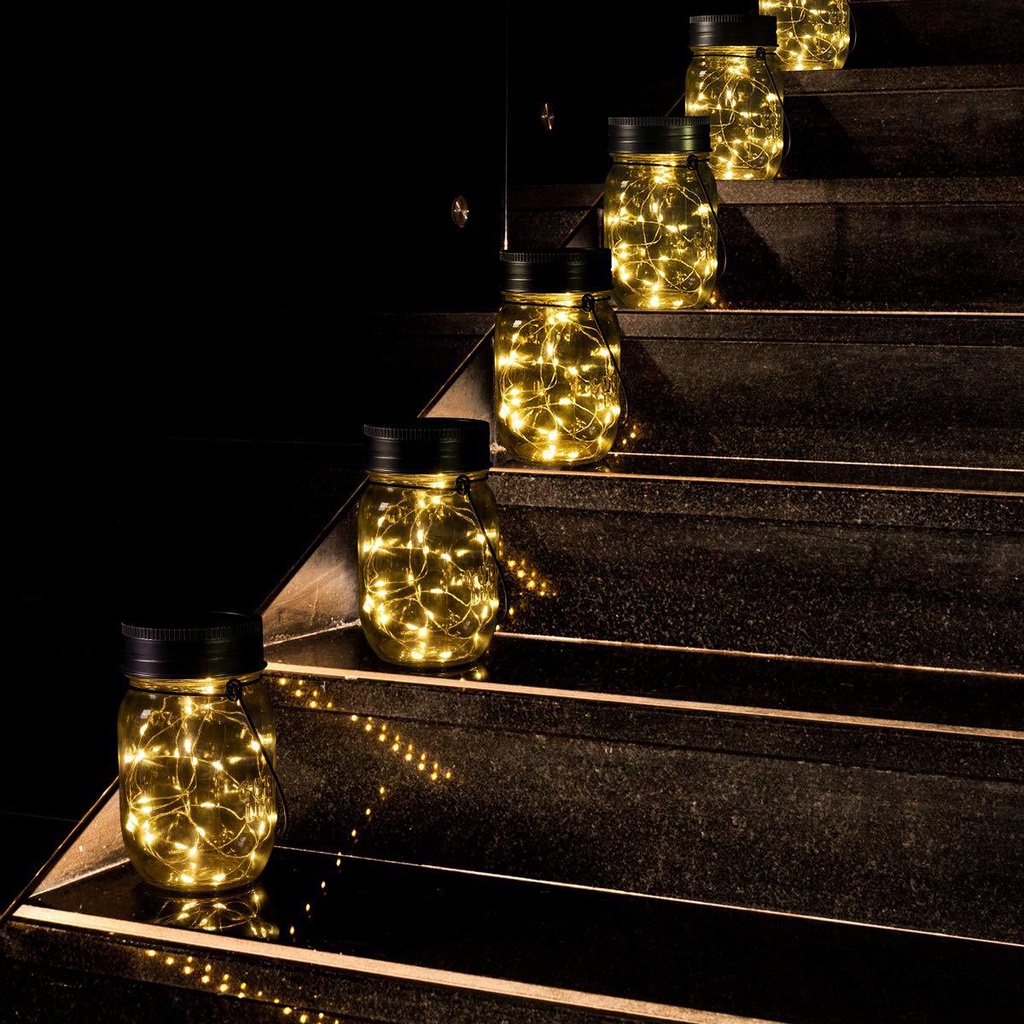 Lọ Thủy Tinh Họa Tiết Ngôi Sao 3D Có Đèn led Chống Nước Trang Trí Sân Vườn