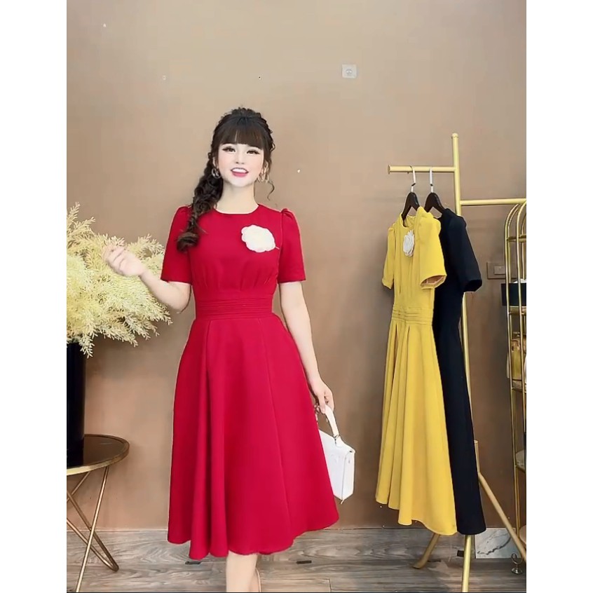 Monoco- 	Váy xòe cổ tròn chiết ly ngực -8612 | BigBuy360 - bigbuy360.vn