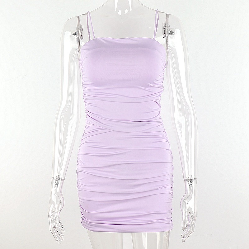 DUNEA Đầm ôm trễ vai phối bèo nhún quyến rũ dành cho nữ