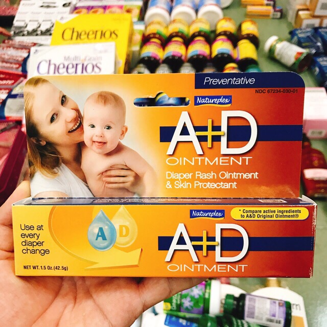 Kem chống hăm tã AD Ointment diaper rash ointment and skin protectant Mỹ