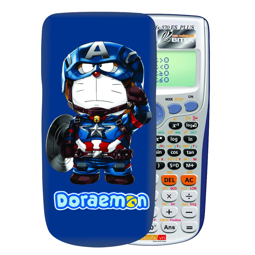 Hình dán máy tính casio doraemon