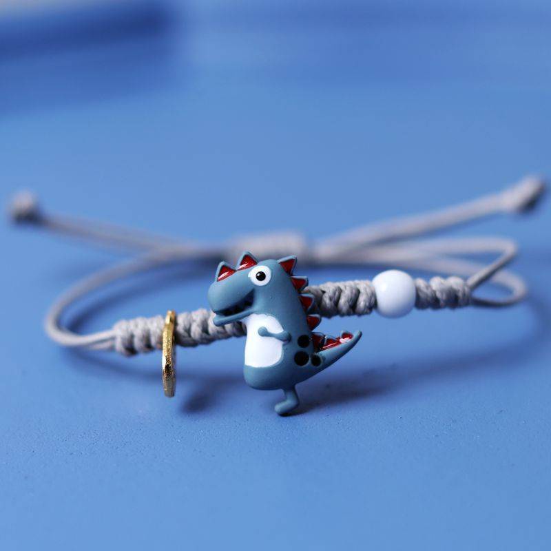 Hoạt Hình Vòng Đeo Tay Đan Len Hình Khủng Long Dễ Thương Cho Học Sinh