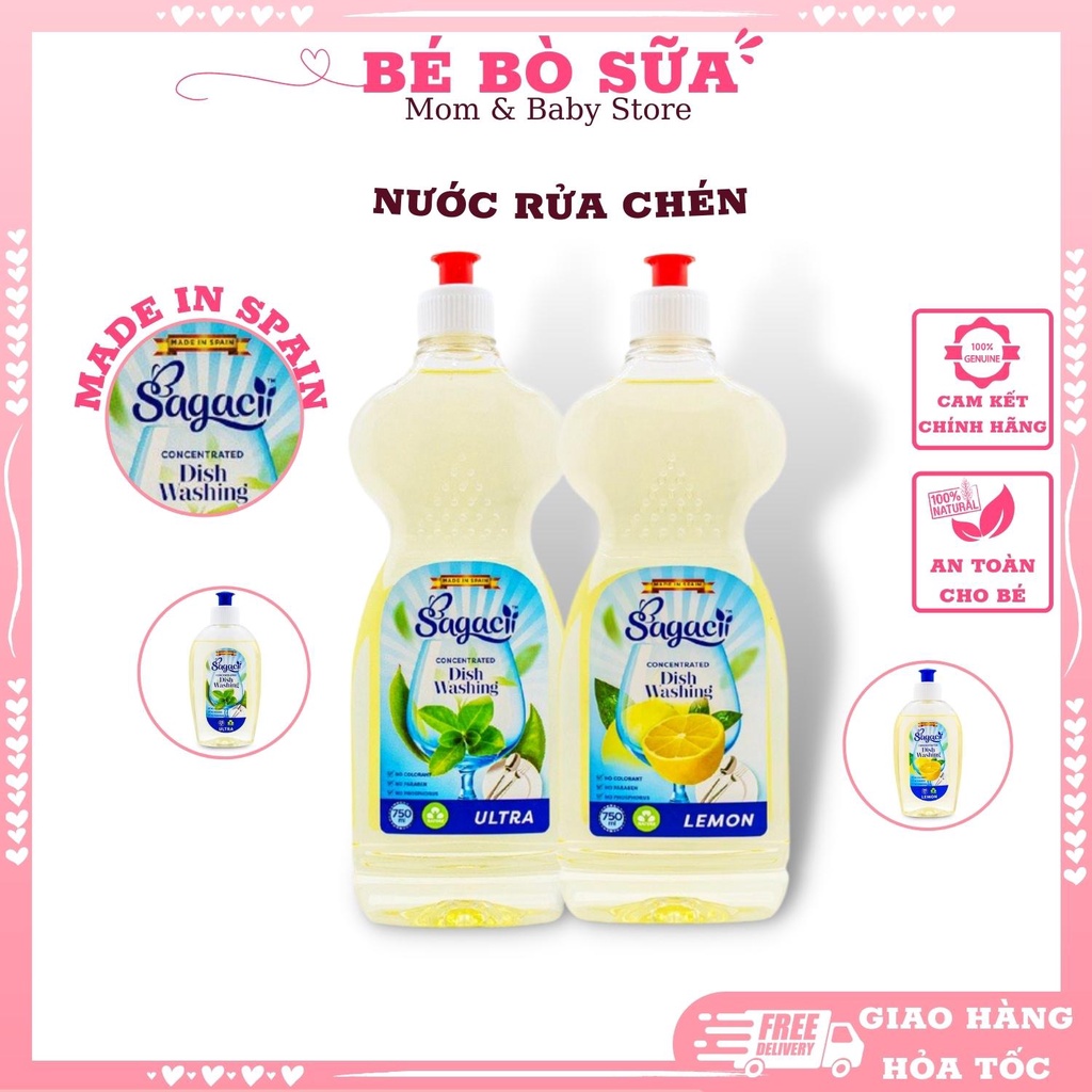 Nước rửa bát đậm đặc Sagacii