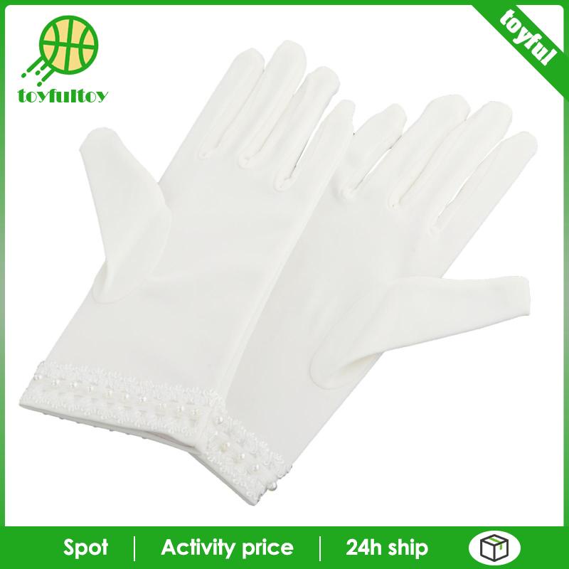 Găng Tay Satin Ngắn Toàn Diện Dành Cho Cô Dâu Trong Tiệc Cưới