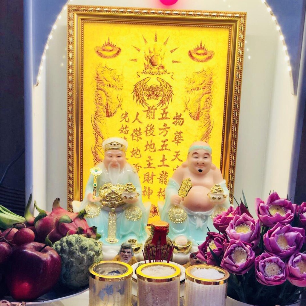 Bài vị thần tài thổ địa, Bài vị có điện - trúc chỉ mang lại may mắn cho gia chủ