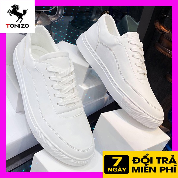 Giày sneaker trắng giá rẻ, giày thể nam trắng mã GTV02