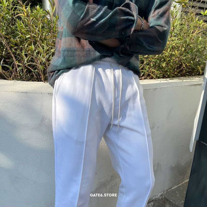 Quần jogger nỉ Nam, quần dài thể dục xếp ly cạp chun co giãn dáng lửng / cropped UN - GATE6 - 4822