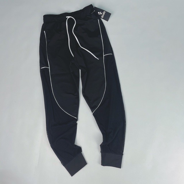 [Mã FATHANG5 giảm 10K đơn 50K] [Chất Mịn Đẹp] Quần Dài Jogger Thể Thao Nữ Đen Viền Trắng, Phối Lưới Siêu Hot