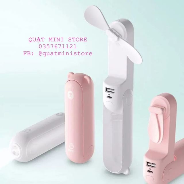 Quạt mini bear cầm tay đa năng