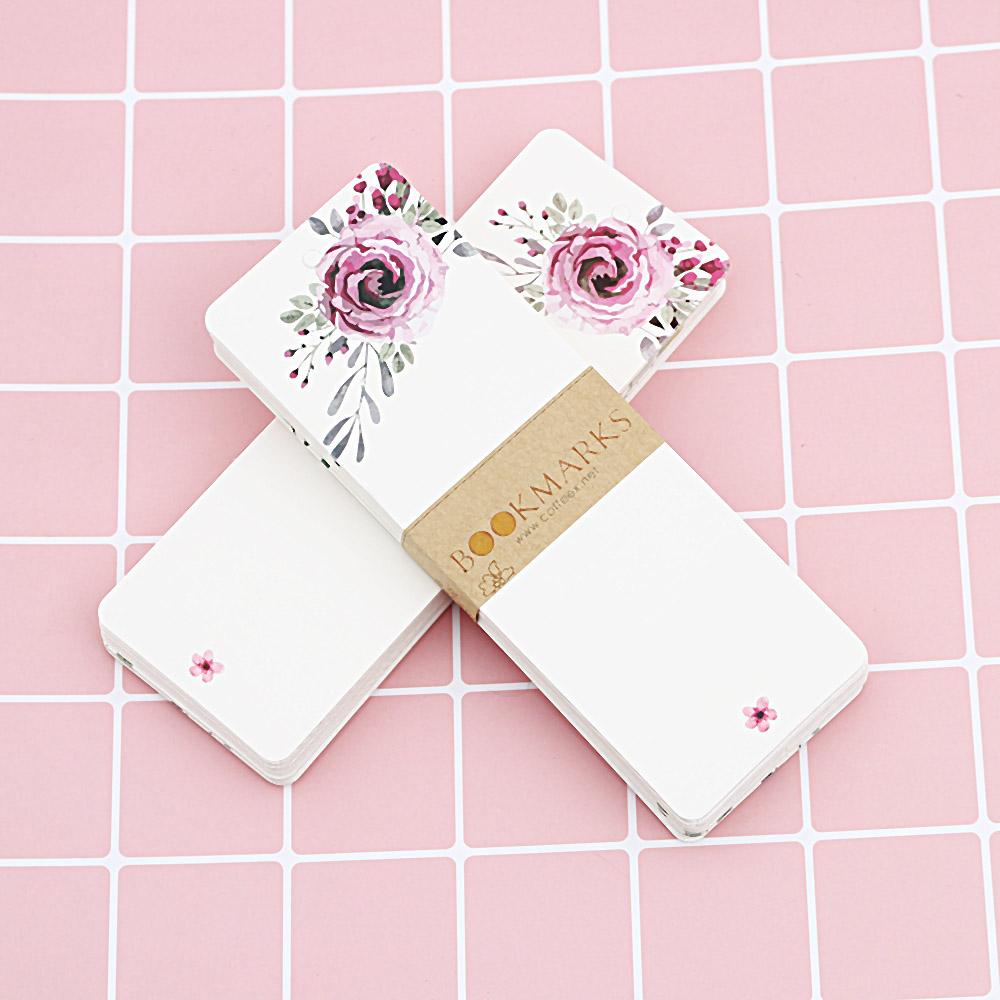 PISTA Set 40 Thẻ Đánh Dấu Trang Sách Hình Hoa Sáng Tạo