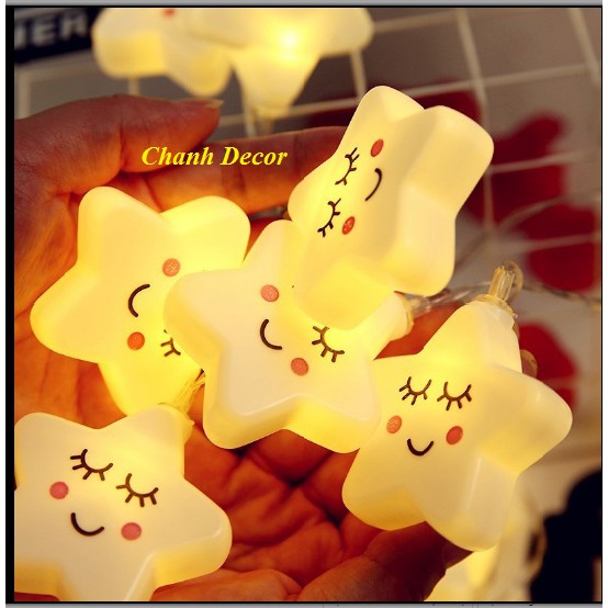 Đèn led trang trí sao cute trang trí phòng xinh lung linh