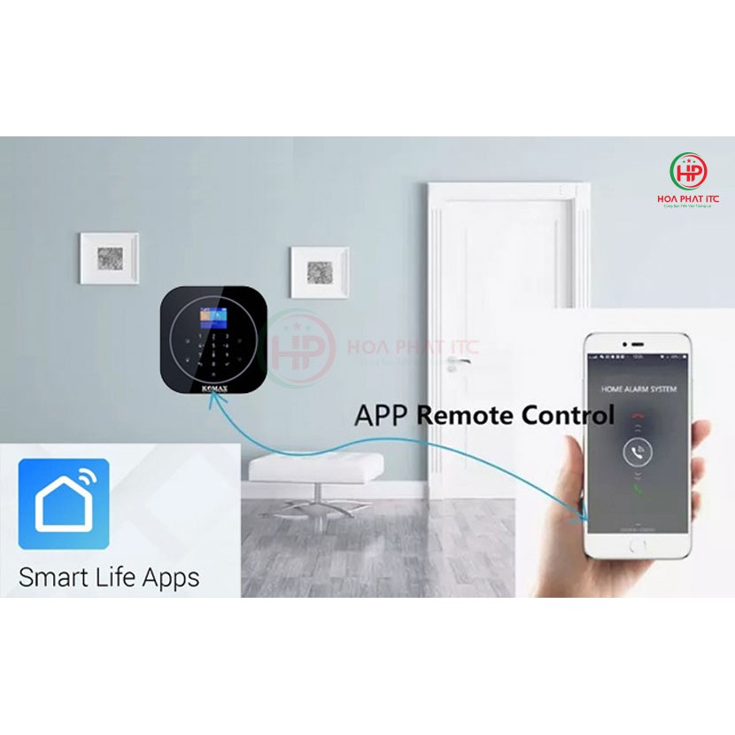 Komax KM-G20 - Bộ chống trộm trung tâm dùng sim và wifi, Báo trộm qua điện thoại, gọi điện, nhắn tin