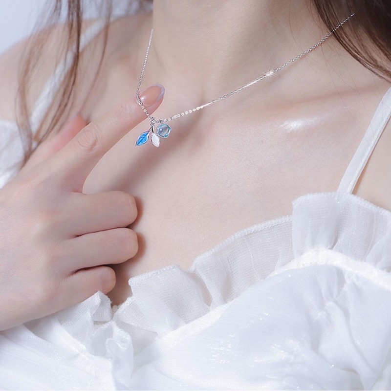 Bộ trang sức dây chuyền-lắc tay nhẫn tiên cá biển xanh