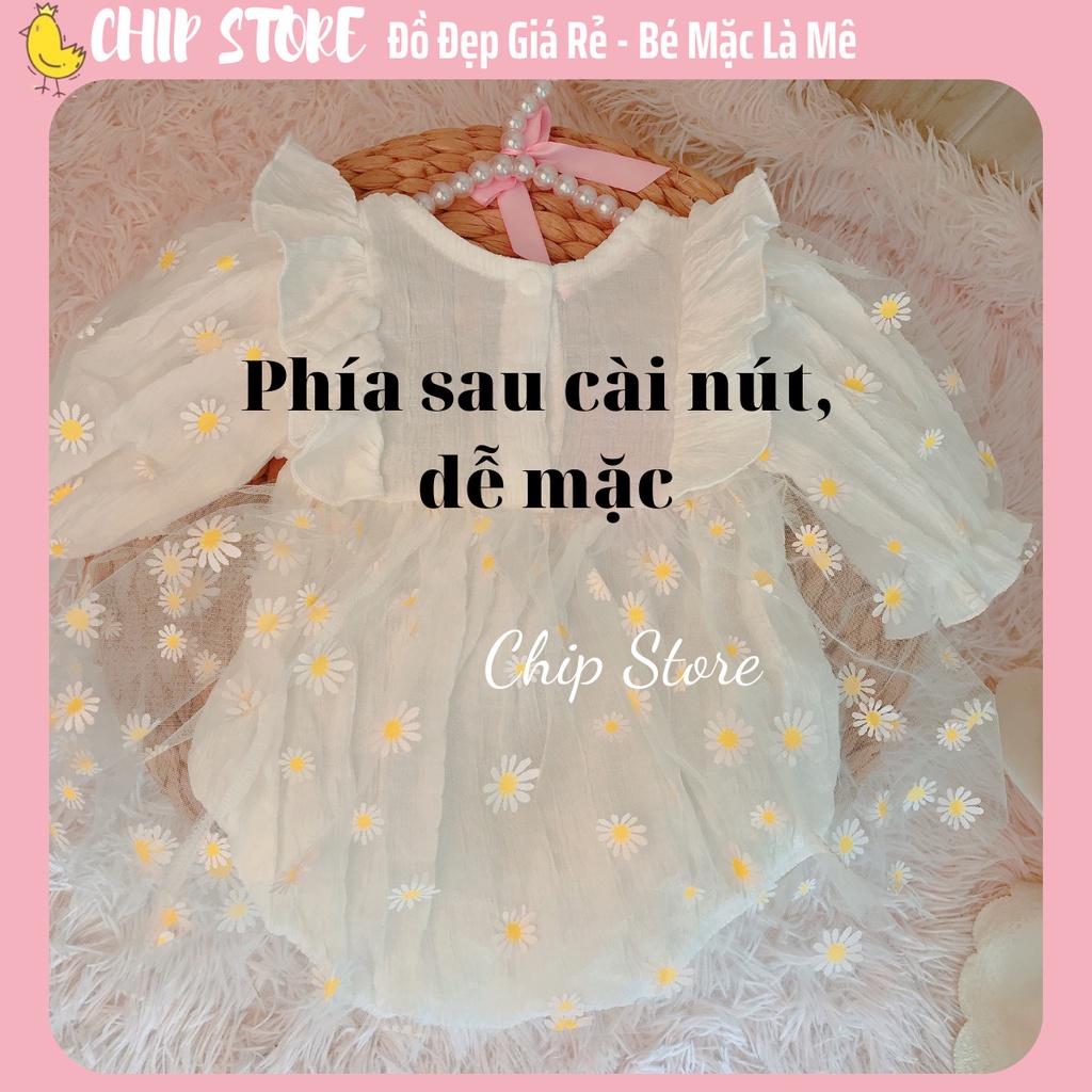 Váy công chúa bé gái sơ sinh ren trắng mềm mại cho bé mặc đầy tháng siêu thôi nôi đáng yêu Hàng loại 1 CHIP STORE