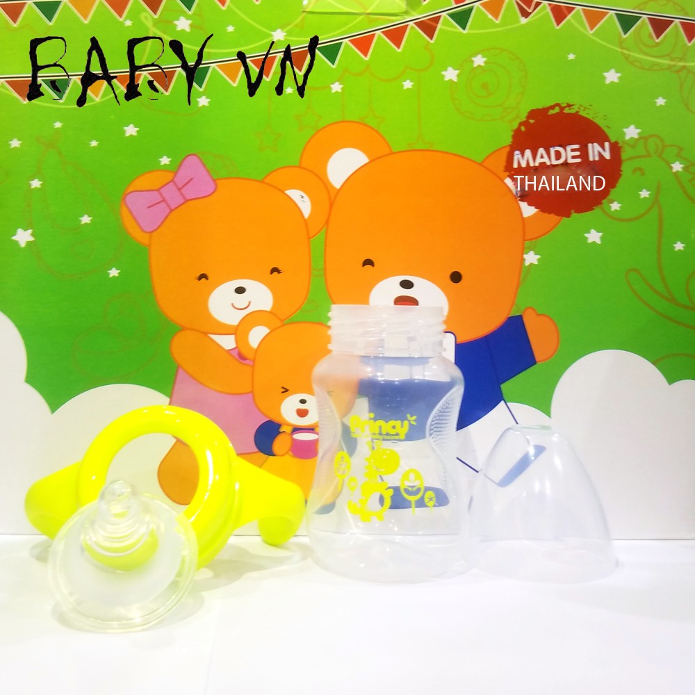 Bình sữa 2 quai cổ rộng  - HB 10206MWB - PRINCY - HACO BABY - BABY VN