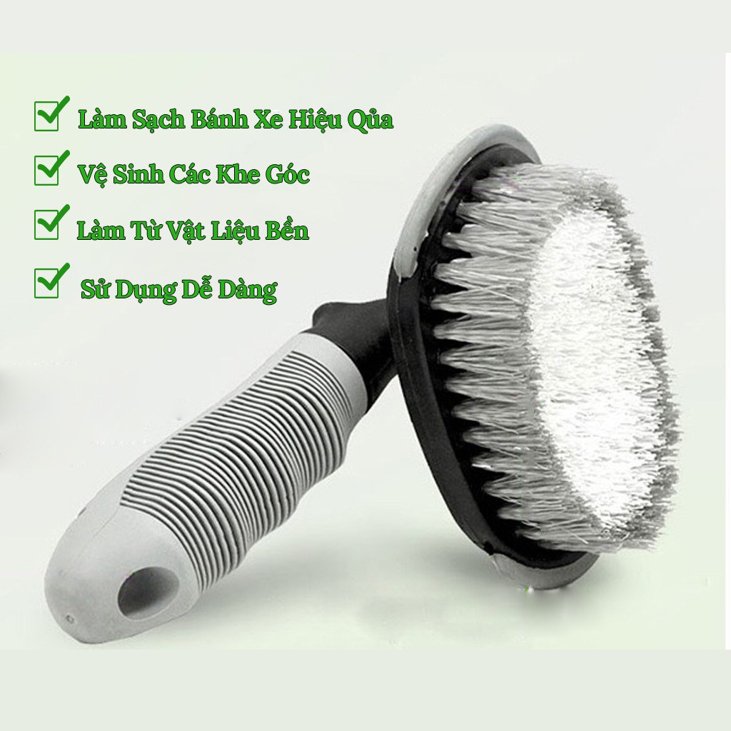 Chổi Cọ vành và cọ lốp xe ô tô - Dụng Cụ Rửa Vành Mâm Lazang Xe Hơi Siêu Sạch