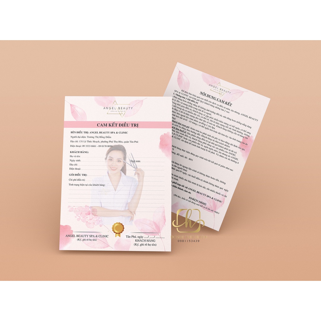 Hợp đồng cam kết điều trị cho Spa, thẩm mỹ viện