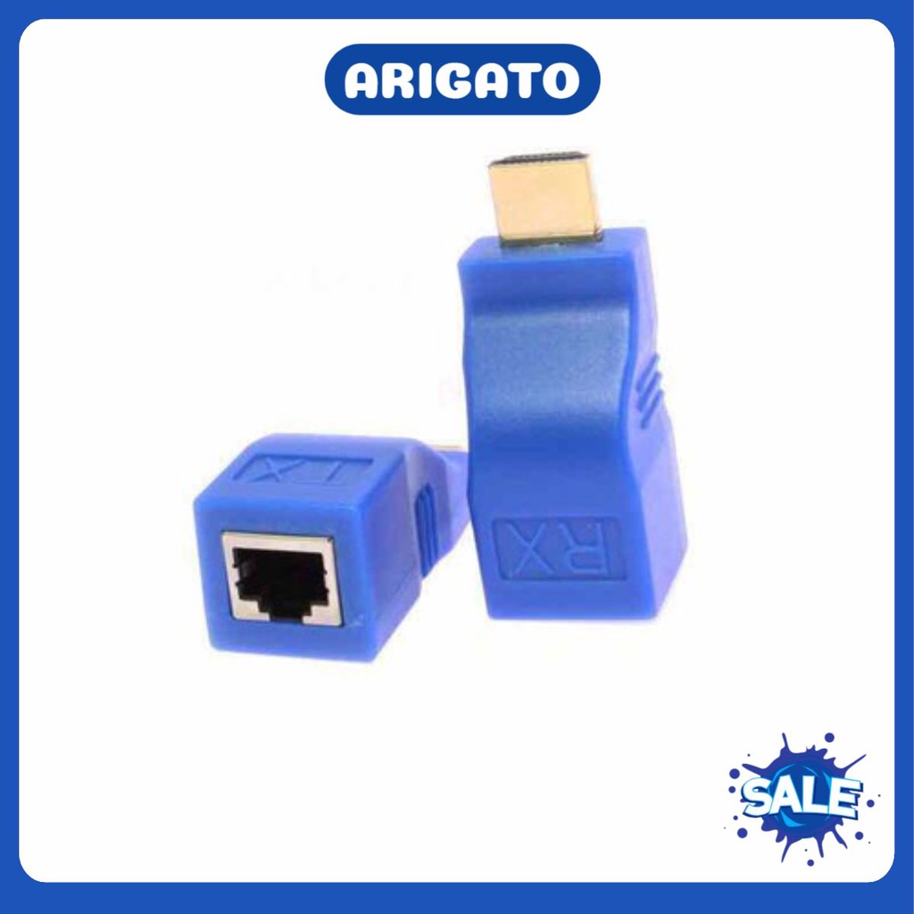 Bộ khuếch đại tín hiệu HDMI to Lan 30M 60M 2K bộ kéo dài HDMI qua mạng Lan chất lượng cao ARIGATO