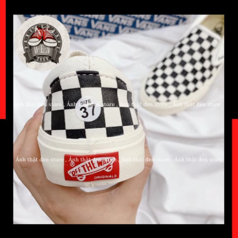Giày Vans Caro Lười Kiểu Dáng Thể Thao Nam Nữ Full Box, Full Bill - Đen shop