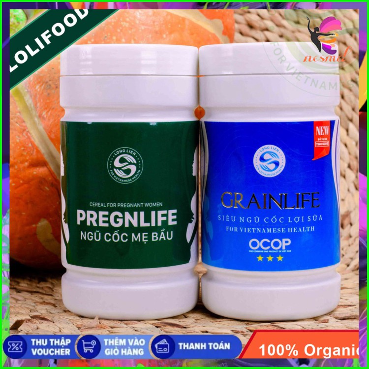 [combo 2hộp] Ngũ cốc lợi sữa Granlife 500g 6in1- Ngũ cốc lợi sữa cho mẹ-Ngũ côc Chính Hãng