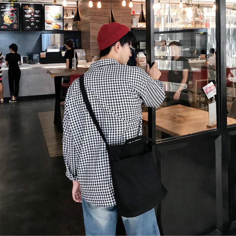 Big Capacity Nylon Ulzzang Korean Fashion Men tote &amp;Sling &amp; Shoulder &amp; Crossbody &amp; Messager Bag Birthday gift