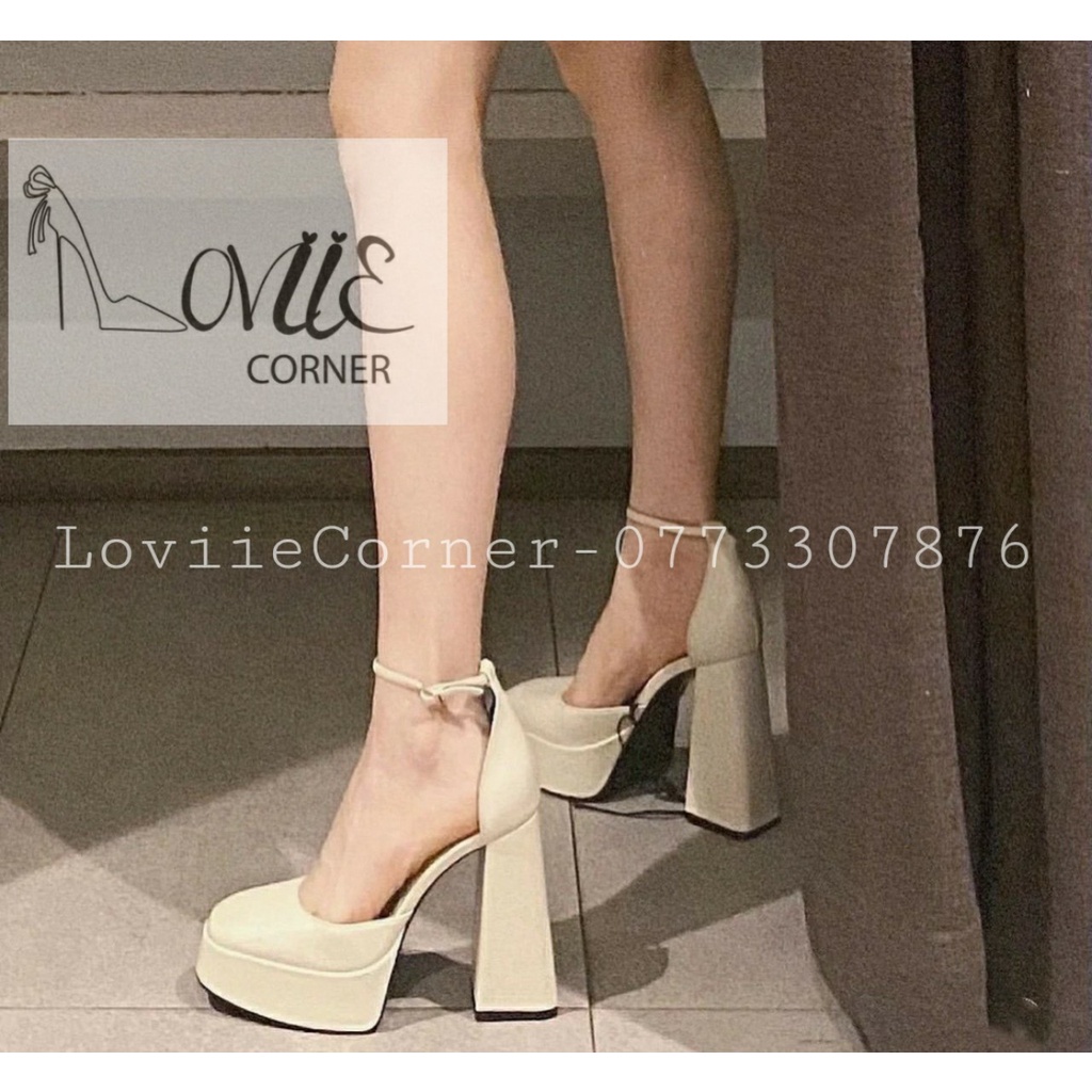 GIÀY THỜI TRANG LOVIIECORNER - SANDAL CAO GÓT BÍT MŨI TRÒN - GUỐC NỮ ĐÚP CAO 13 PHÂN - G221056