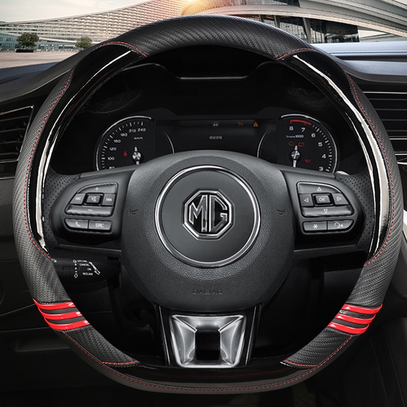 Bọc Vô Lăng Ô Tô Da PU Bọc Hình Chữ D Cho MG HS ZS HS PHEV MG3 ZST EHS MG5 MG6 GS ZS EV D Loại Lái Ô