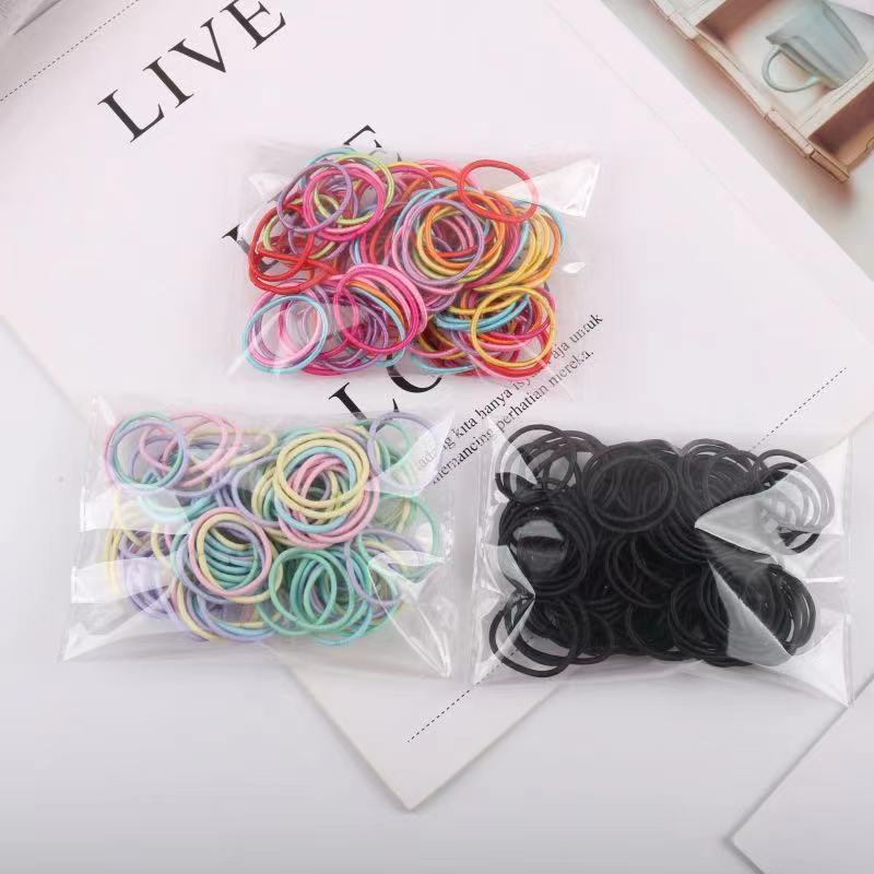 Set dây buộc tóc JIUDUOLAN cao su co giãn không đau nhiều màu sắc tùy chọn bảo vệ môi trường cho trẻ em