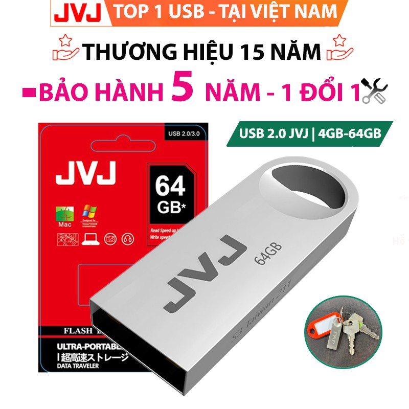 USB 64Gb 32Gb 16Gb 8Gb 4Gb 2.0 JVJ S3 lưu trữ copy tốc độ cao chống nước hỗ trợ cài win vỏ kim loại - bảo hành 5 năm | BigBuy360 - bigbuy360.vn