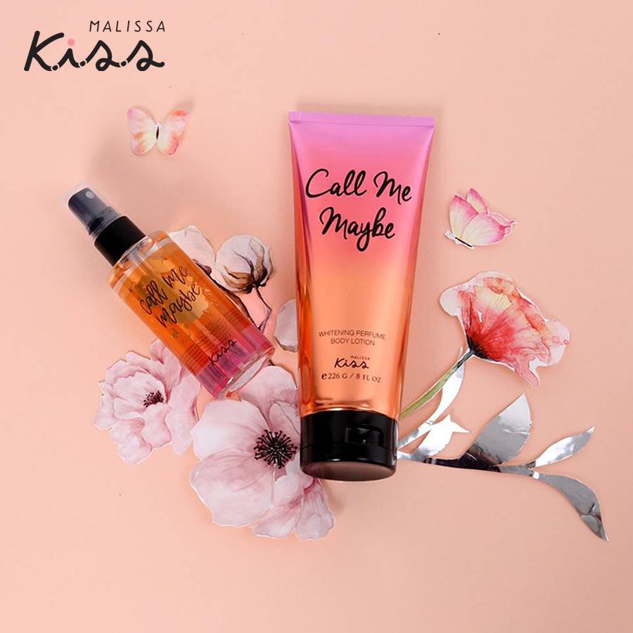 Sữa dưỡng trắng da toàn thân hương nước hoa Malissa Kiss 226g - Blossom Series