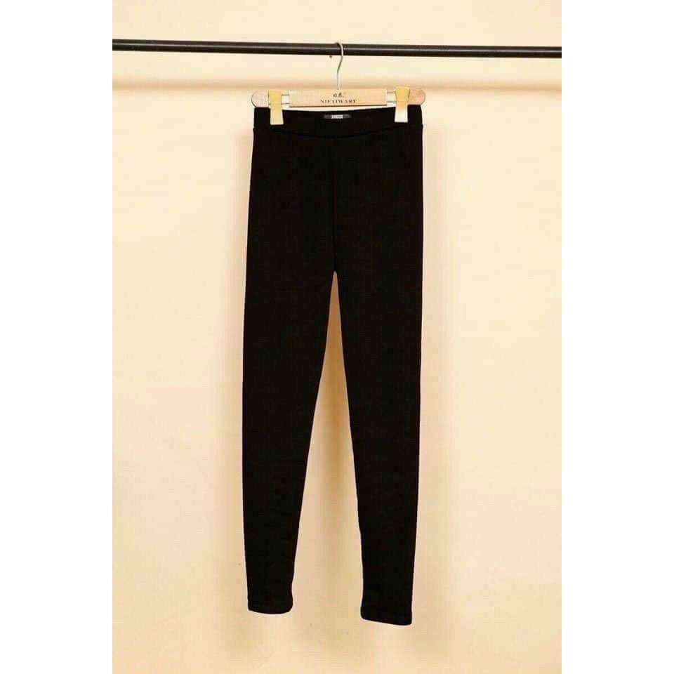 Quần legging nữ lót lông dày dặn mặc siêu ấm