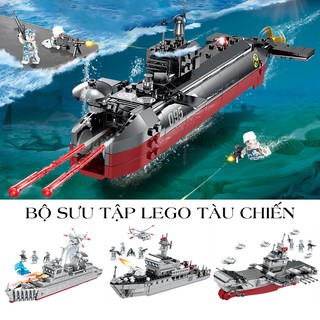 Lego tàu ngầm, tàu thủy chiến đấu - đồ chơi lego minecraft lắp ráp hạm chiến 342-421 chi tiết - pibo