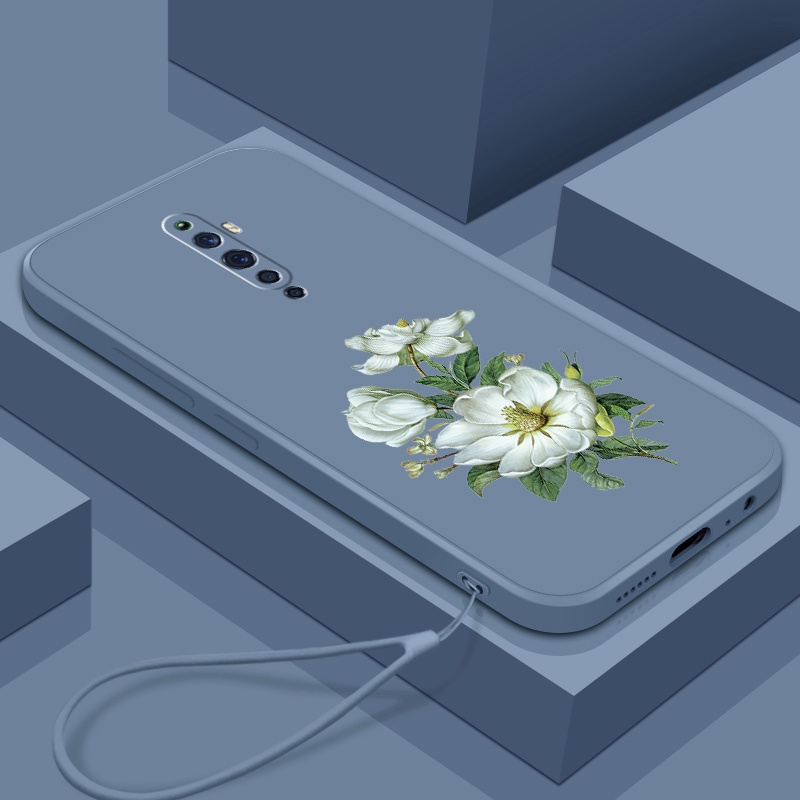 Ốp Điện Thoại Silicone Mềm Hình Hoa Nhài Có Viền Bảo Vệ Camera Cho OPPO reno2 f reno 2 reno 3 reno3 pro