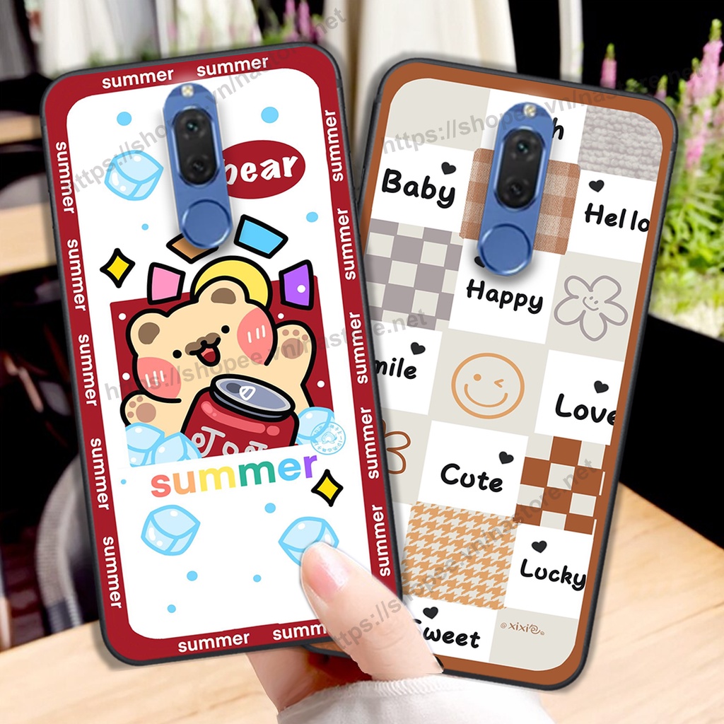 Ốp lưng Huawei Nova 2i trái tim hình gấu cute cá tính, giá rẻ, cực bền