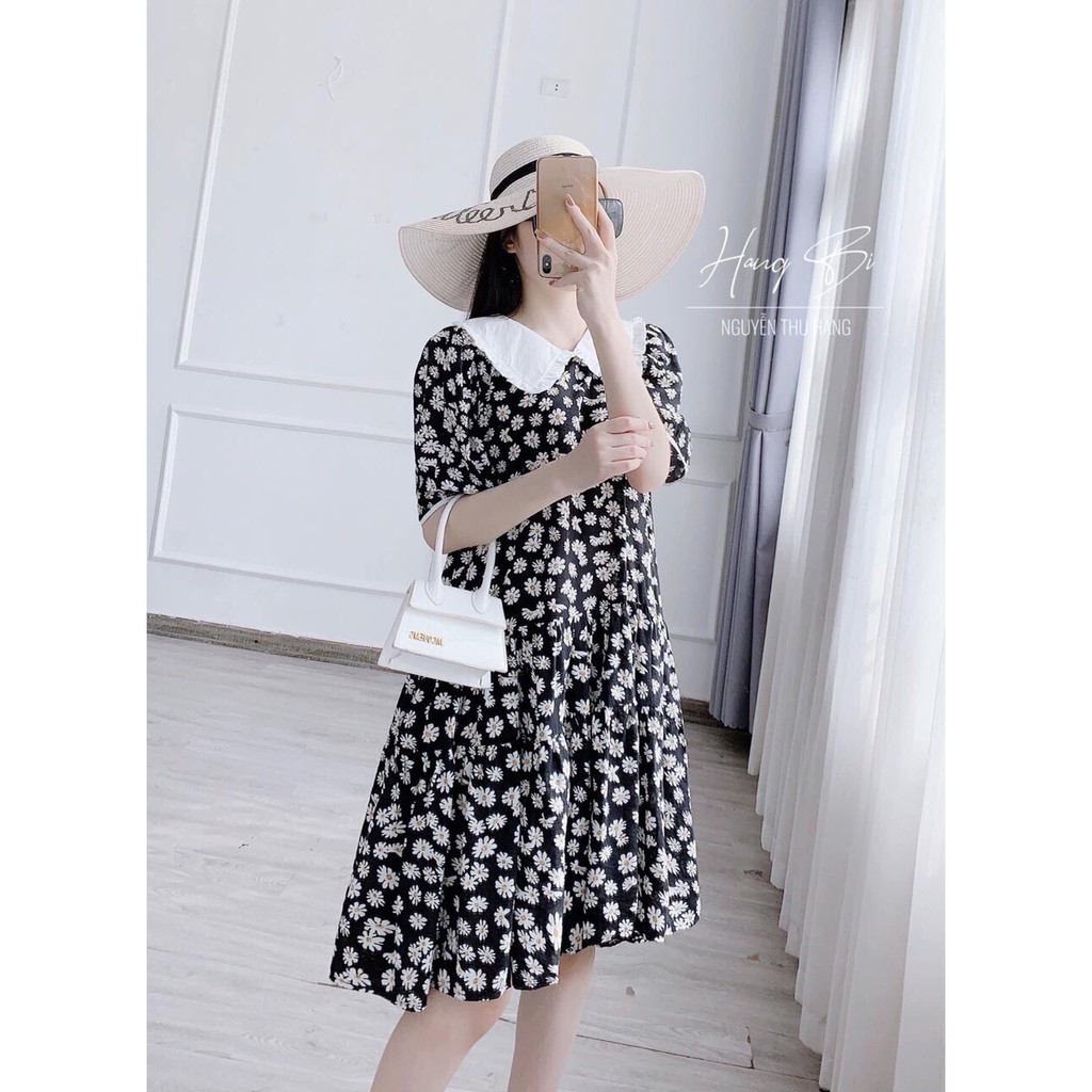 Váy Hoa Nhí Vingtage Cổ Bèo Kèm Dây Cực Xinh❤️freeship ❤️ ảnh thật | BigBuy360 - bigbuy360.vn