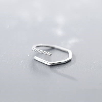 Combo 2 nhẫn bạc nữ đính đá Evasilver mẫu cá tính, chất liệu bạc ta sang trọng thiết kế tinh xảo