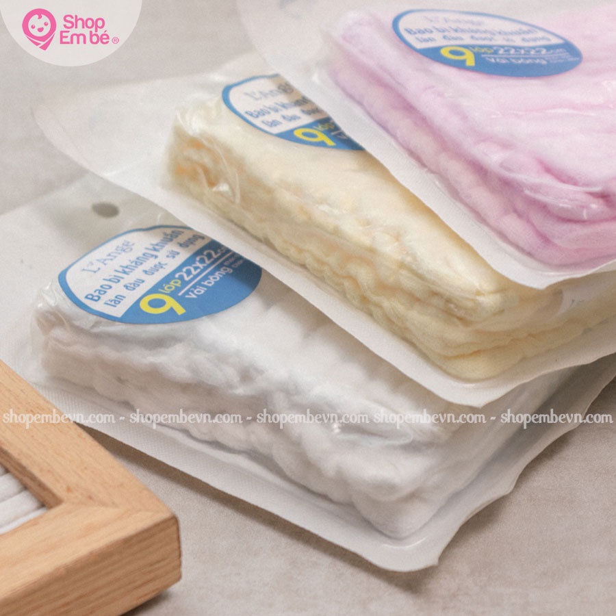 Khăn Nhỏ Vải Bông 9 Lớp 22X22Cm-L'Ange
