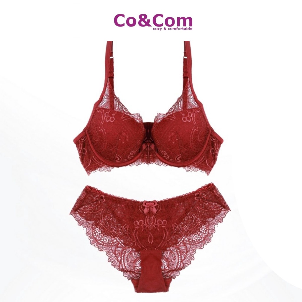 Bộ Đồ Lót Ren Nữ Co&Com BAN5077 Mềm Mại Sexy, Có Gọng Nâng Ngực