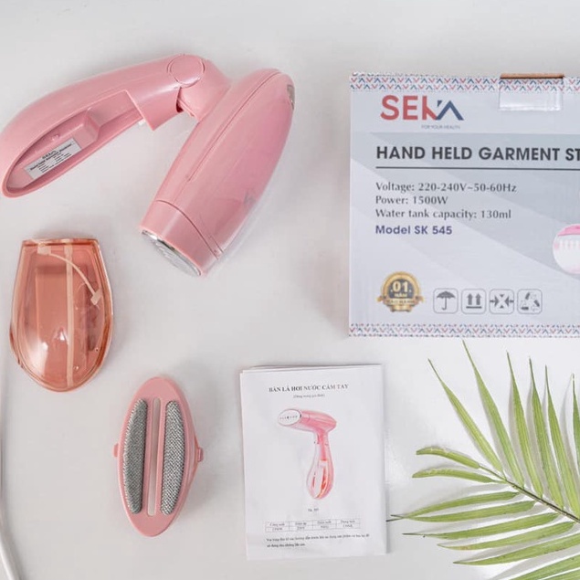 BÀN LÀ HƠI NƯỚC CẦM TAY SEKA MẦU HỒNG